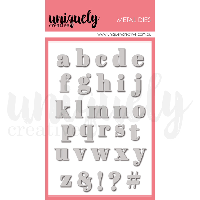Uniquely Creative - Serif Lowercase Alpha Die