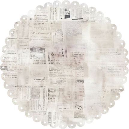 Uniquely Creative - Newsprint Scalloped Decorative Base Layer