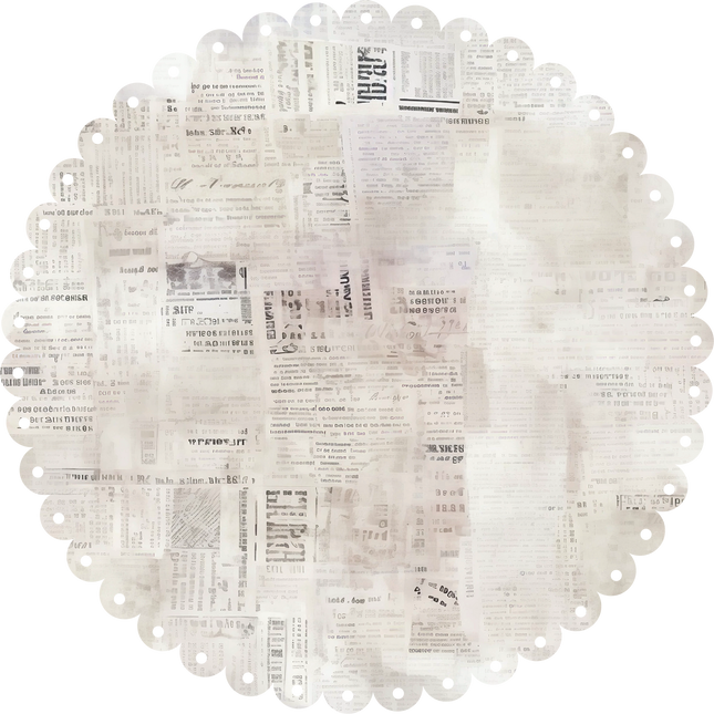 Uniquely Creative - Newsprint Scalloped Decorative Base Layer