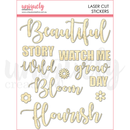 Uniquely Creative - Botanical Script Stickers