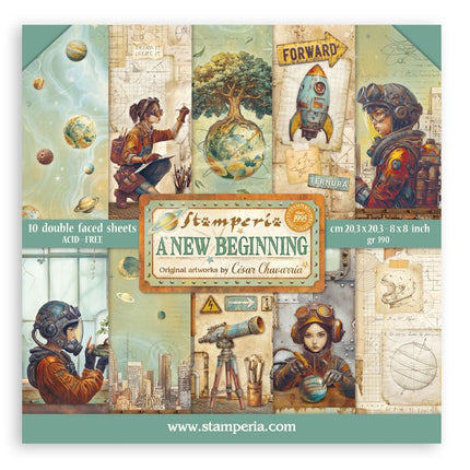 Stamperia - A New Beginning - Paper Pad and Die Cuts Bundle