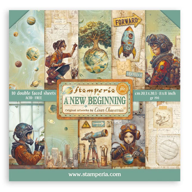 Stamperia - A New Beginning - Paper Pad and Die Cuts Bundle