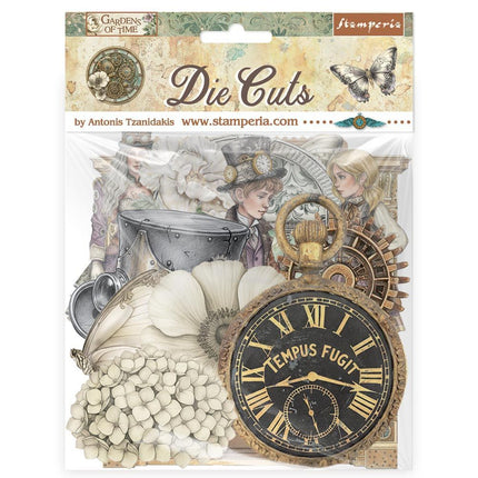Stamperia - Gardens of Time - Scrapbooking Pad and Die Cuts Bundle