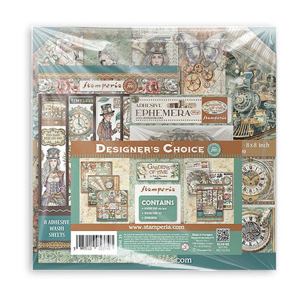 Stamperia - Gardens of Time - Scrapbooking Pad, Ephemera and Washi Pad Bundle