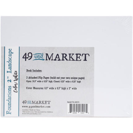 49 and Market - Foundations 2″ Landscape Album - White