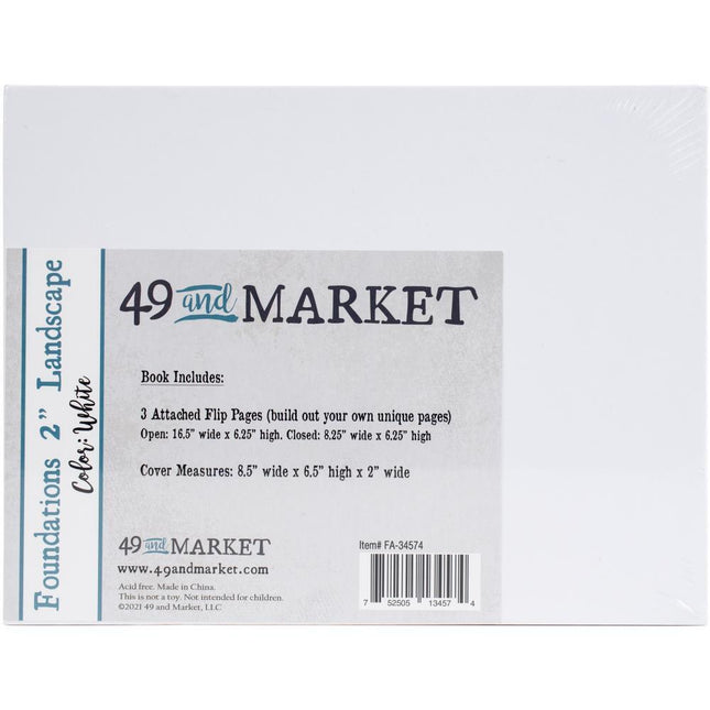 49 and Market - Foundations 2″ Landscape Album - White