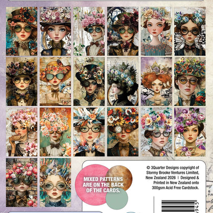 3Quarter Designs - Artistic Ladies Art/Junk Journal Card Pack