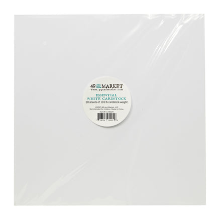 49 and Market - Essential Cardstock 12"X12" 20/Pkg - White