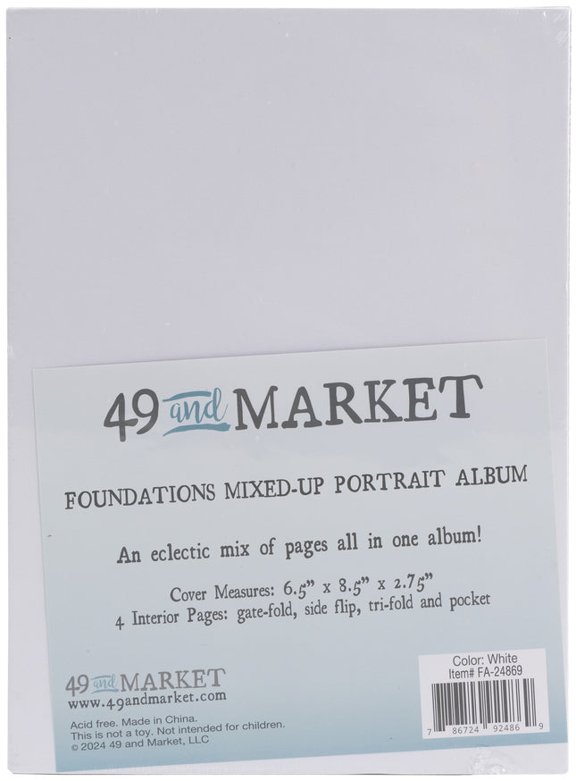 49 and Market - Foundations Mixed Up Portrait Album - White