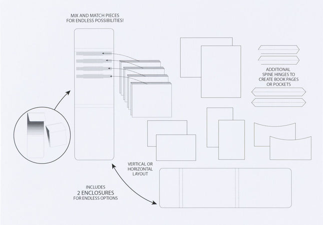 49 and Market - Create-An-Album Foundation Inserts - Assortment 1 White