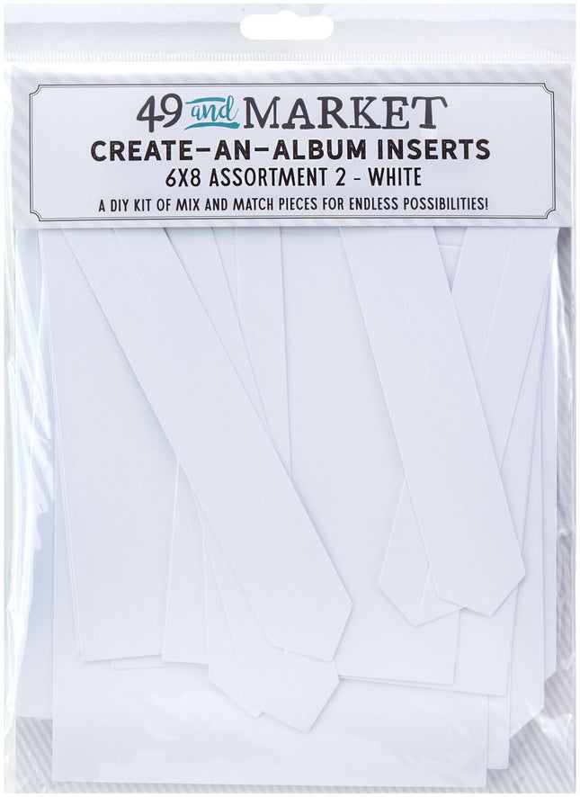 49 and Market - Create-An-Album Foundation Inserts - Assortment 2 White