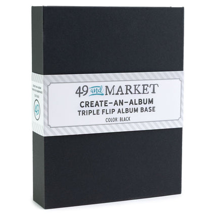 49 and Market - Create-An-Album Triple Flip Album Base - Black