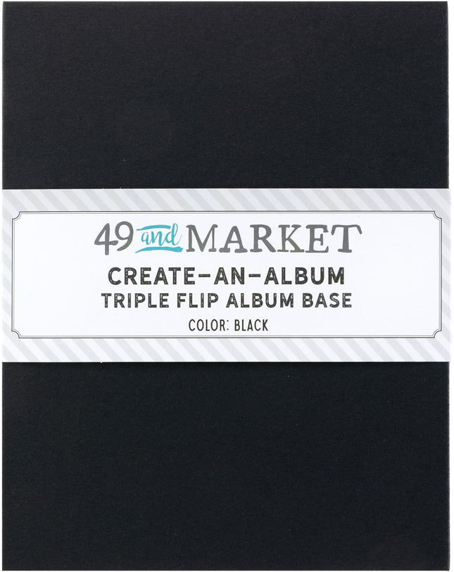 49 and Market - Create-An-Album Triple Flip Album Base - Black