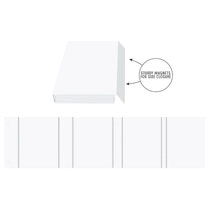 49 and Market - Create-An-Album Quadruple Flip Album Base - White