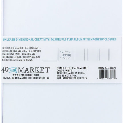 49 and Market - Create-An-Album Quadruple Flip Album Base - White