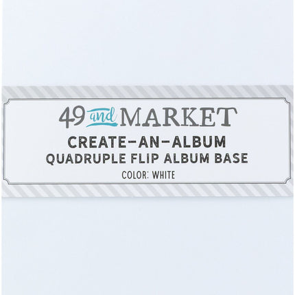 49 and Market - Create-An-Album Quadruple Flip Album Base - White