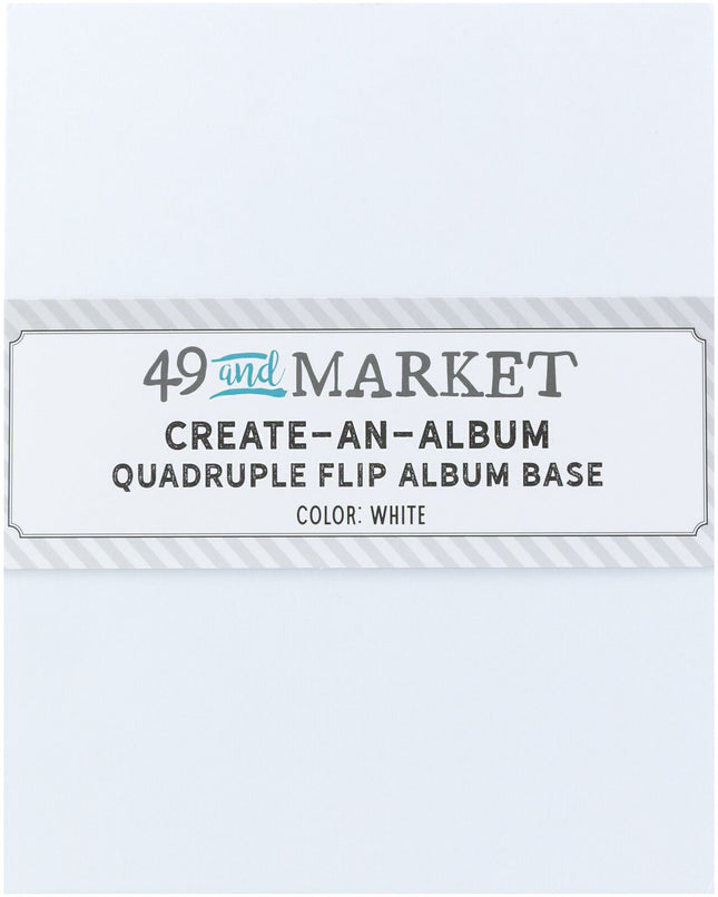 49 and Market - Create-An-Album Quadruple Flip Album Base - White