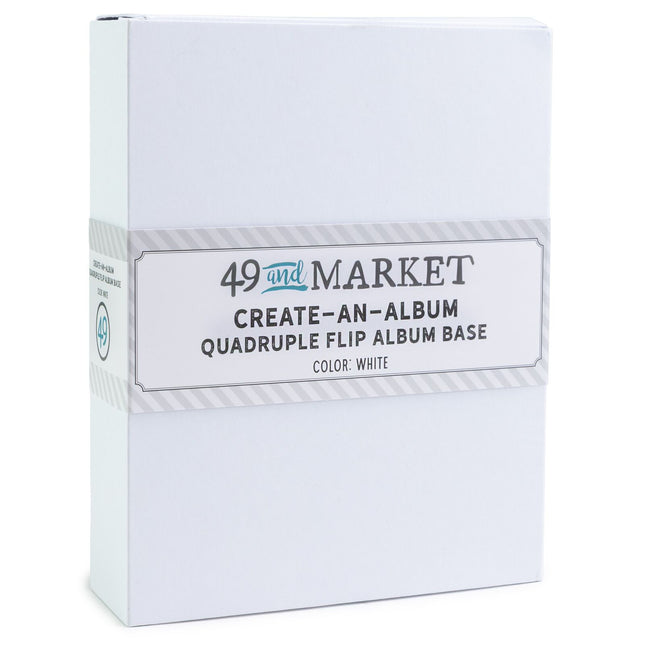 49 and Market - Create-An-Album Quadruple Flip Album Base - White