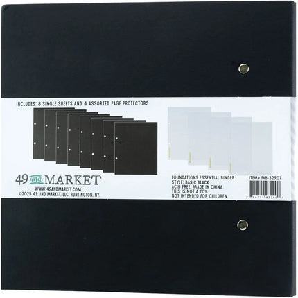 49 and Market - Foundations Essential Binder – Basic Black