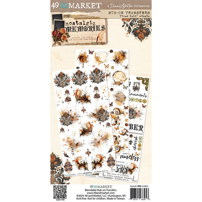 49 and Market - Nostalgic Memories - Rub-On Transfers