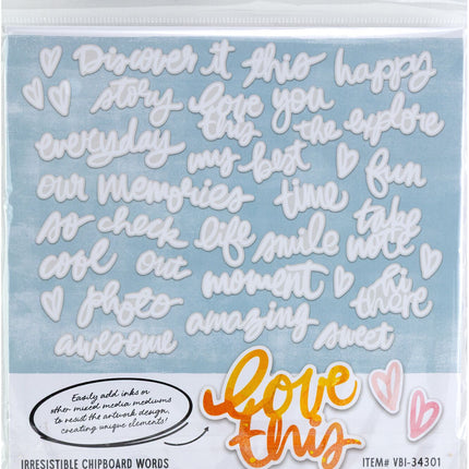 49 and Market - Vicki Boutin Irresistible - Chipboard Words
