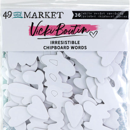 49 and Market - Vicki Boutin Irresistible - Chipboard Words
