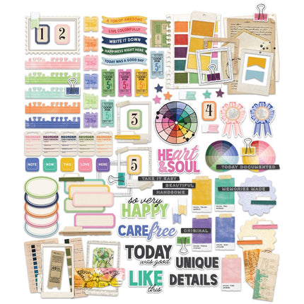 49 and Market - Artful Moments - Journaling Bits Set