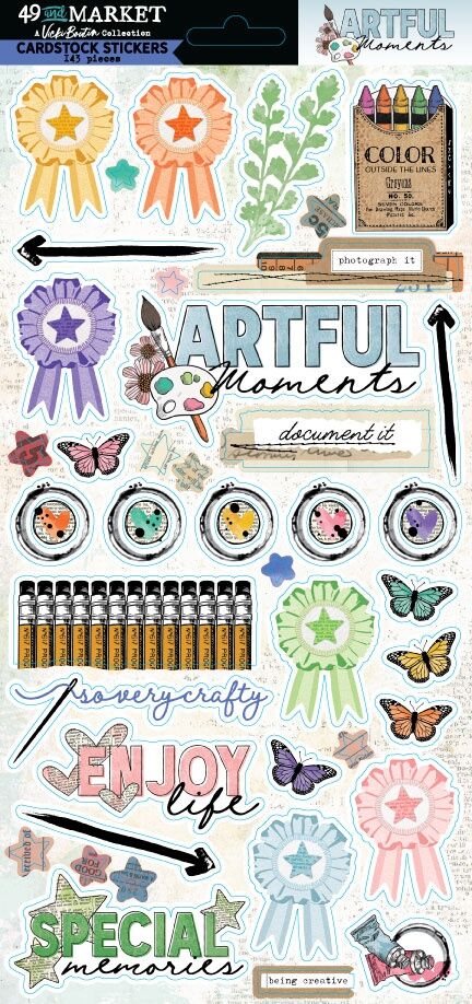 49 and Market - Artful Moments - Cardstock Stickers