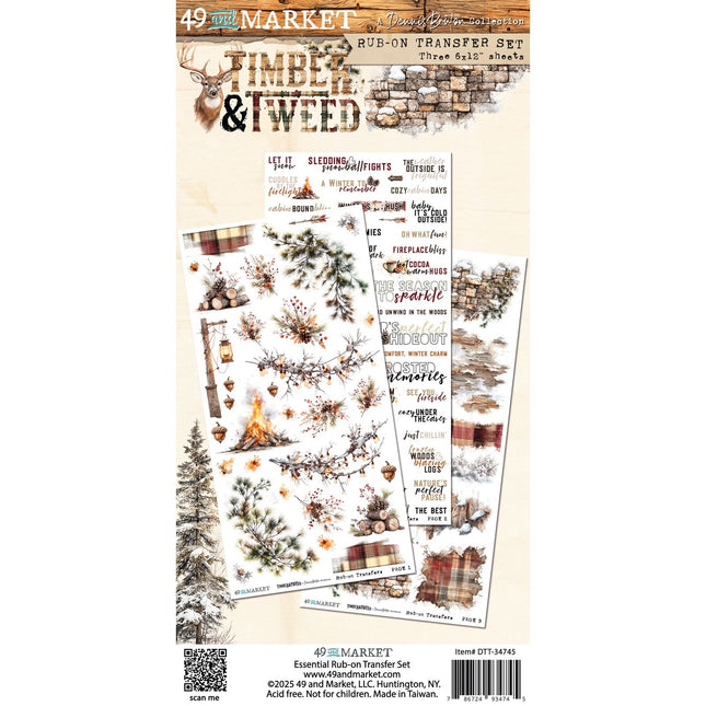 49 and Market - Timber & Tweed - Blendable Rub-On Transfers