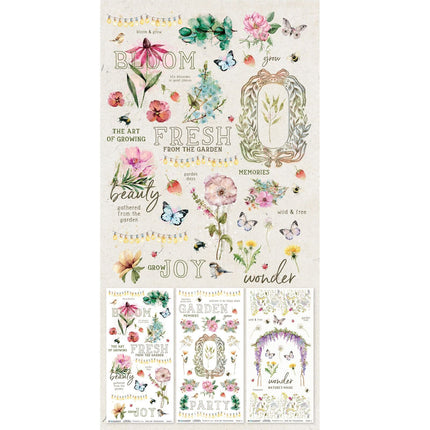 49 and Market - From the Garden - Rub-On Transfers
