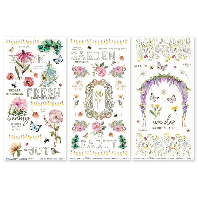 49 and Market - From the Garden - Rub-On Transfers