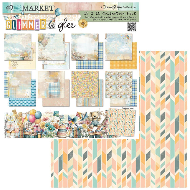 49 and Market - Glimmer & Glee - 12x12 Collection Paper Pack