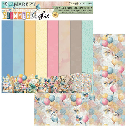 49 and Market - Glimmer & Glee - 12x12 Solids Collection Pack