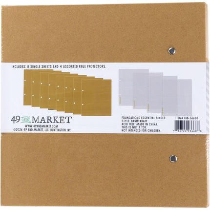 49 and Market - Foundations Essential Binder – Basic Kraft