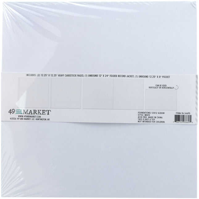 49 and Market - Foundations 12x12 Album - White