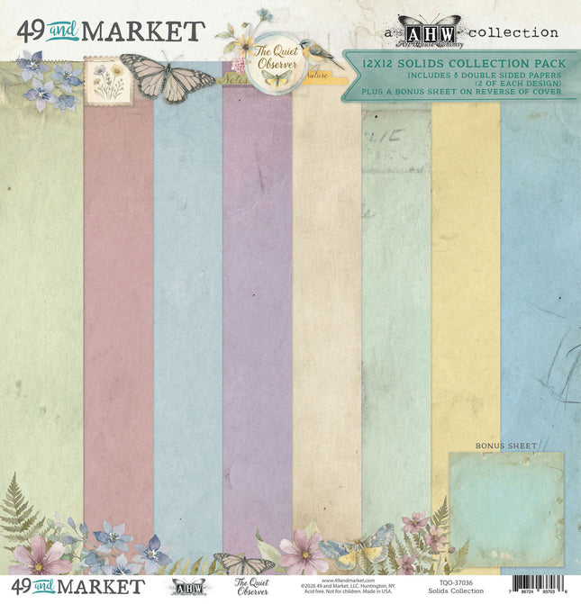 49 and Market - The Quiet Observer - 12x12 Solids Collection Pack