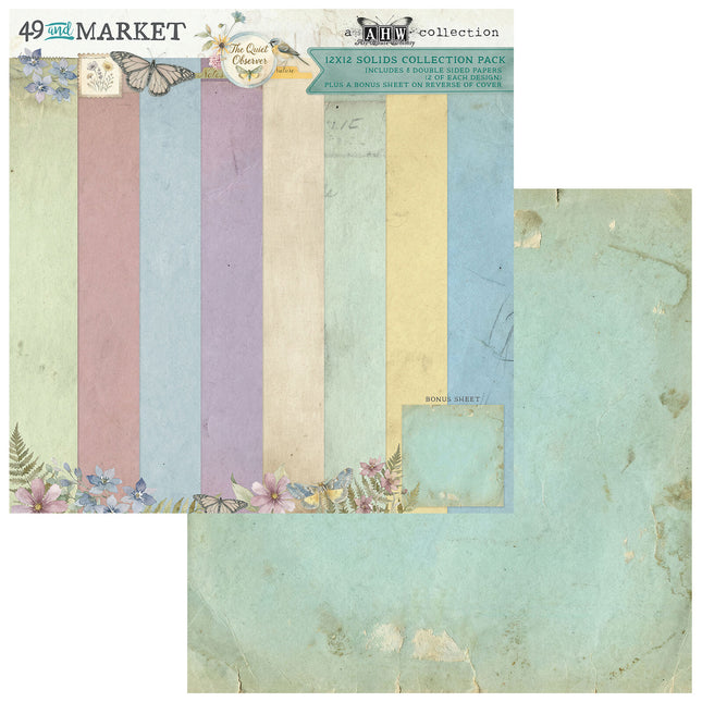 49 and Market - The Quiet Observer - 12x12 Solids Collection Pack