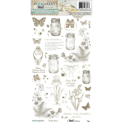 49 and Market - The Quiet Observer - Essential Rub-On Transfers