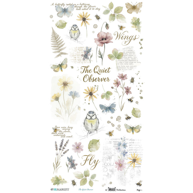 49 and Market - The Quiet Observer - Blendable Rub-On Transfers