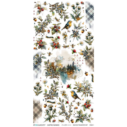 49 and Market - Campfire Memories - Blendable Rub-On Transfers