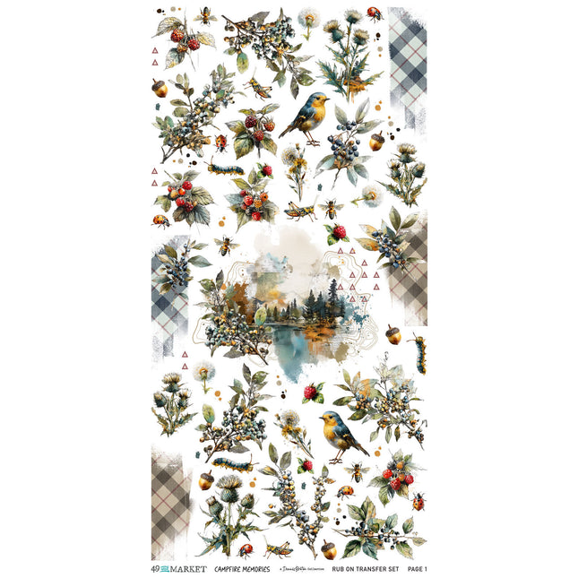 49 and Market - Campfire Memories - Blendable Rub-On Transfers