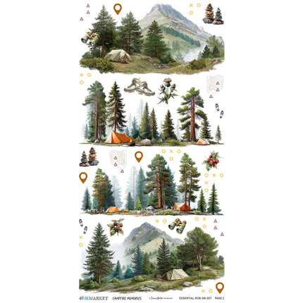 49 and Market - Campfire Memories - Essential Rub-On Transfers