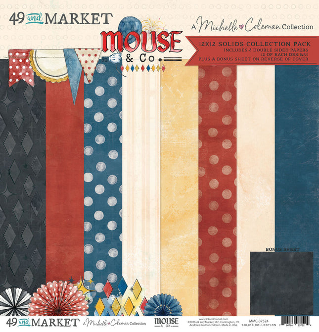 49 and Market - Mouse & Co - 12x12 Solids Collection Pack