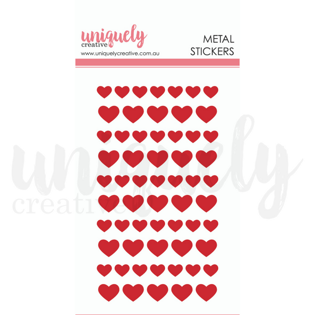 Uniquely Creative - Red Heart - Metal Stickers