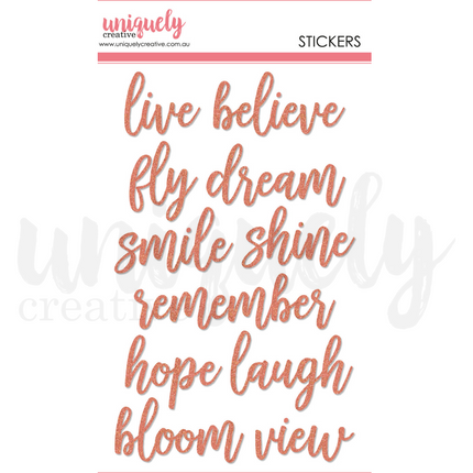 Uniquely Creative - Title Stickers - Believe