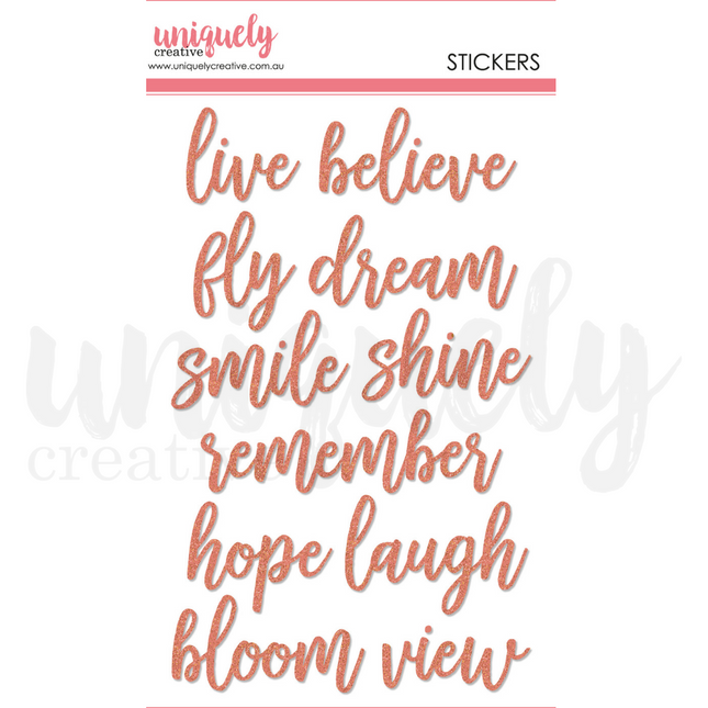Uniquely Creative - Title Stickers - Believe