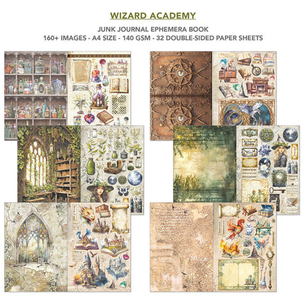Ciao Bella - Wizard Academy A4 Junk Journal & Ephemera Book 32/Pkg