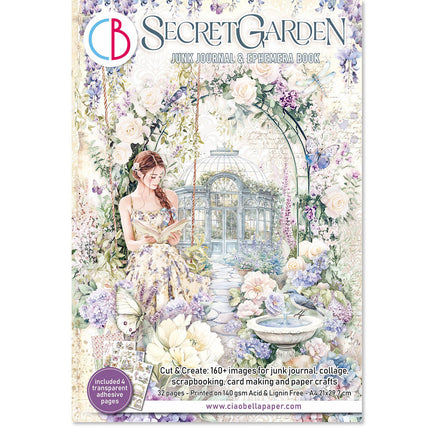 Ciao Bella - Secret Garden A4 Junk Journal & Ephemera Book 32/Pkg