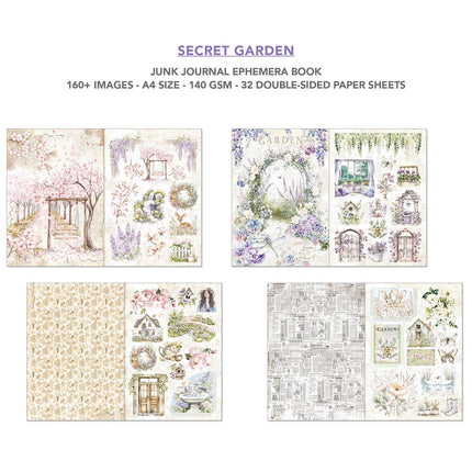 Ciao Bella - Secret Garden A4 Junk Journal & Ephemera Book 32/Pkg