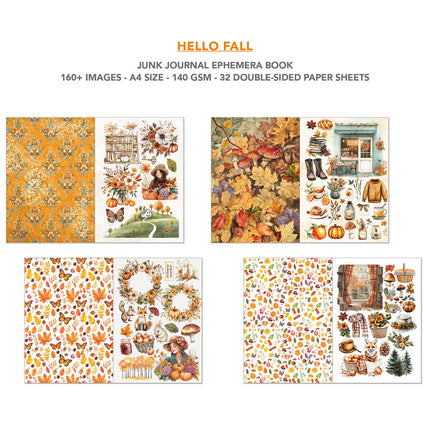 Ciao Bella - Hello Fall A4 Junk Journal & Ephemera Book 32/Pkg